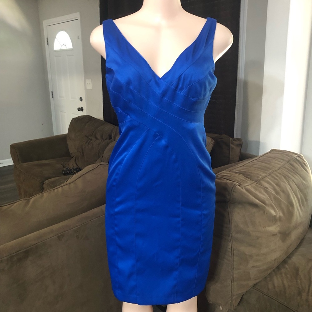 Jones Wear Royal Blue Dress sleeveless woman size 4 school career attire zip